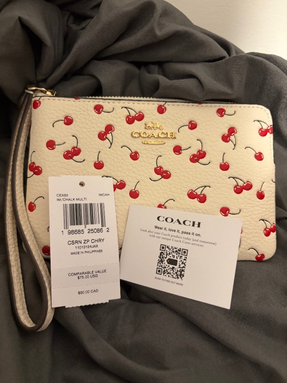 Coach Cherry Wristlet